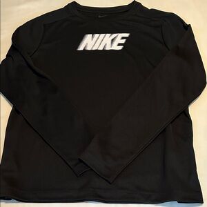 Nike Black Crew Neck Long Sleeve Top